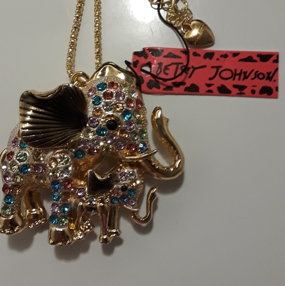 Betsey Johnson mommy and baby elephant - Picture 1 of 2